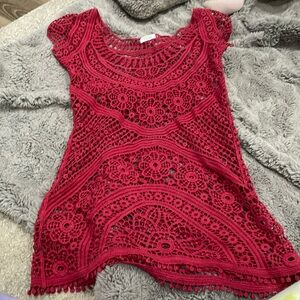 Red Toni bathing suit cover up